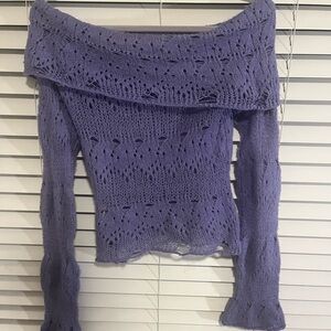 Urban Outfitters Lavender Off-Shoulder Sweater